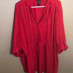 Red beautiful shirt size 5 torrid brand